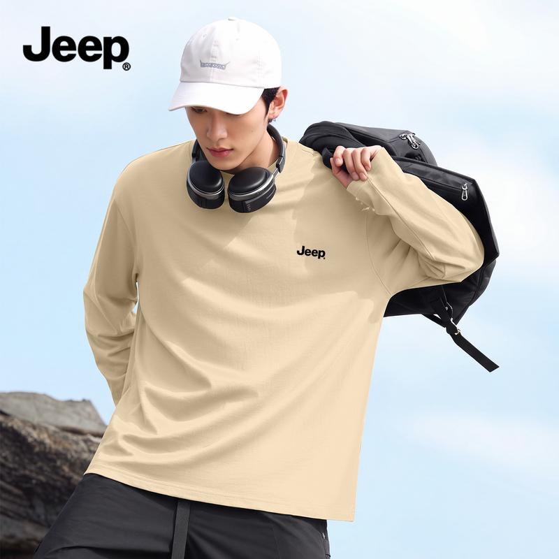 Jeep Men's Pure Cotton Long Sleeve T-Shirt