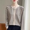Autumn Women's Fashion Bottoming Striped Knitwear