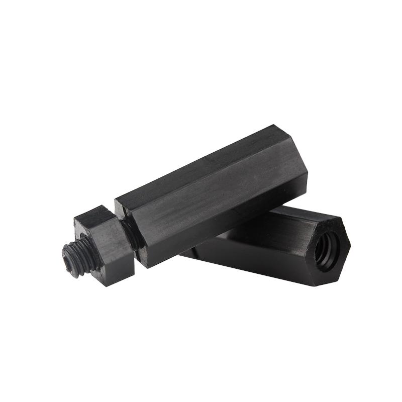 M2 M2.5 M3 M4 M5 M6*L+6/7/8mm Black Nylon Standoff Spacer Male To Female Plastic Insulated Adiabatic Spacer Nuts Combination Set