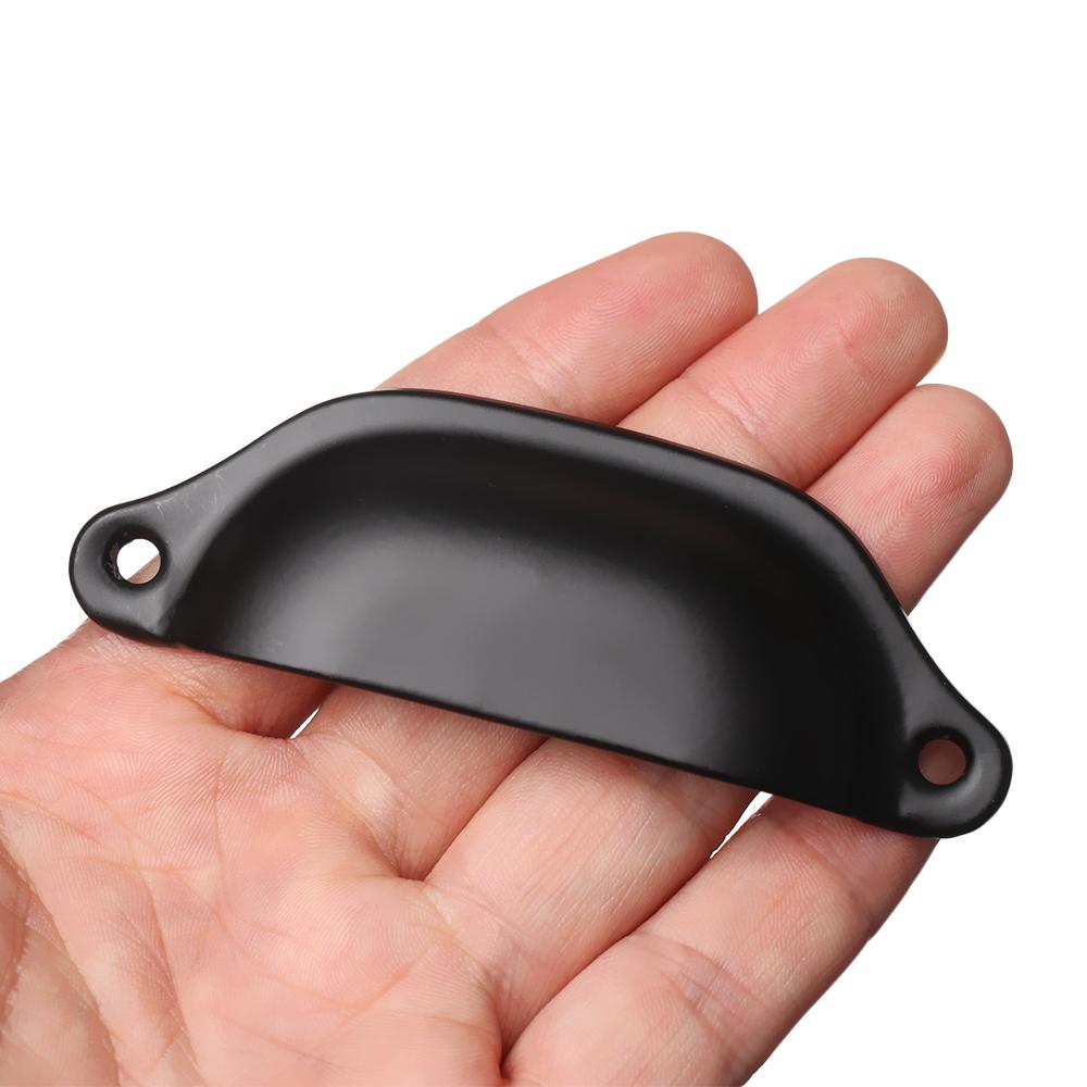 2PCS Antique Brass Shell Pull Handles Retro Iron Wardrobe Door 98MM Furniture Hardware Fittings Kitchen Drawer Knobs Cabinet