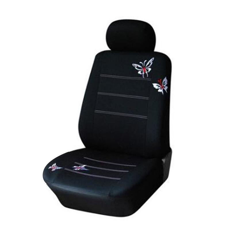 

1/4/9 шт. Вышивка бабочками Черный Чехол на сиденье автомобиля Эластичный Всеобъемлющий Принт бабочек Универсальные Женские Чехлы-подушки для авто
