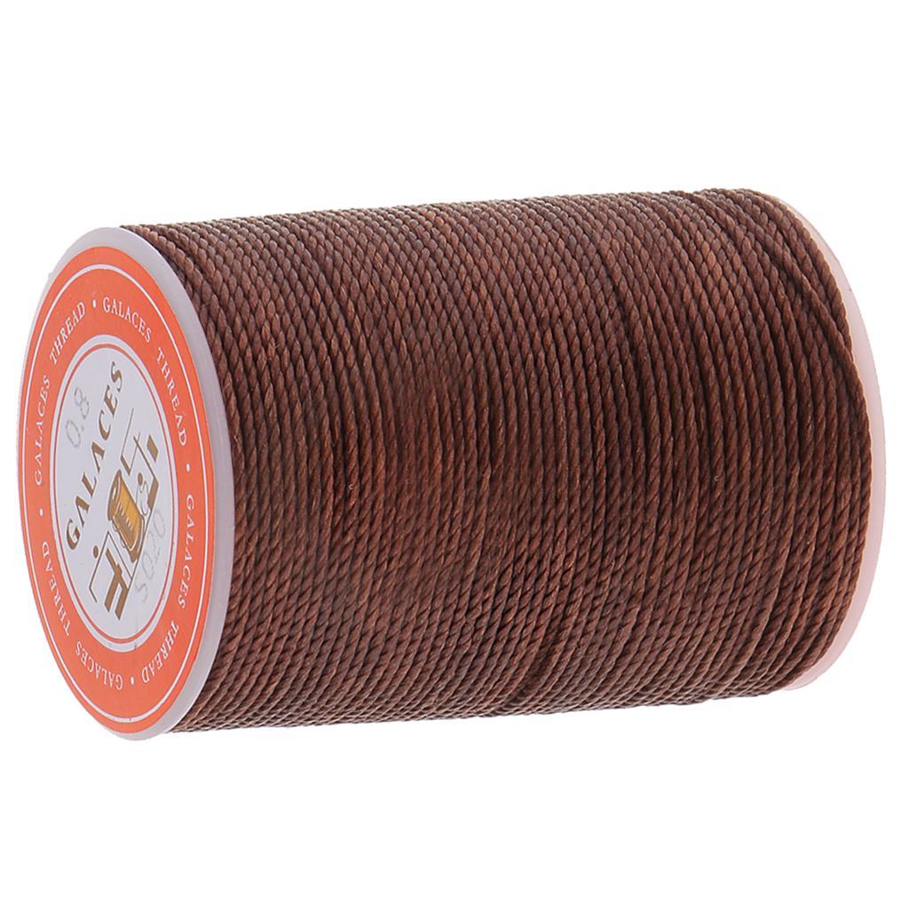 0.8mm Diameter Leather Craft Needlework Sewing DIY Round Cord Linen Thread Cord, 5 Pieces