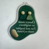 Christmas Pendant Xmas Tree Stocking Shape 2D Acrylic Seaside Festive Decoration with Lanyard Beach House Holiday Decor