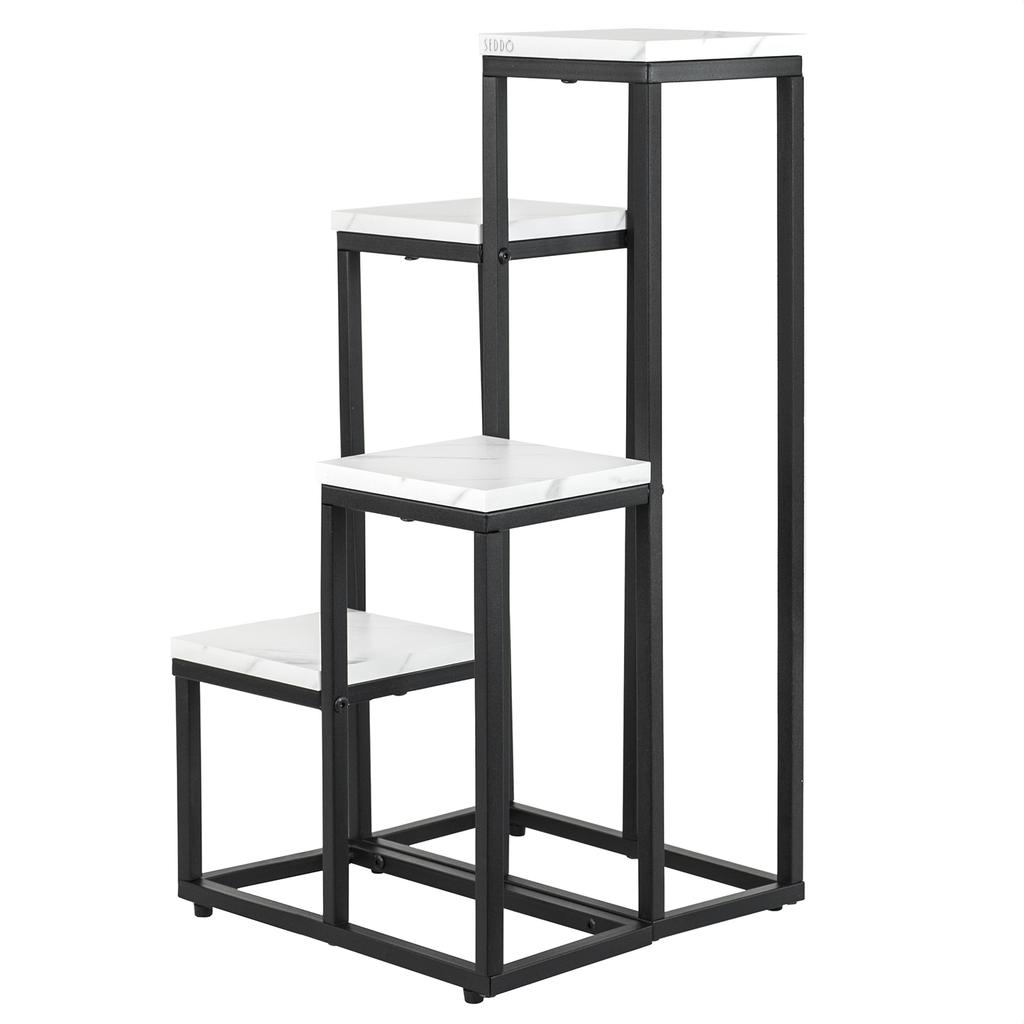 Standing flower stand, flower rack, plant pots, 4 shelves, loft style