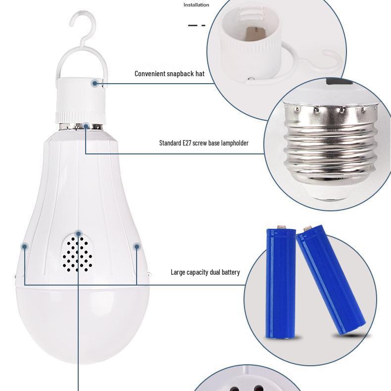 Portable E27 LED Emergency Bulb for Outdoor and Home Use