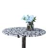 Round Table Cloth Protector Polyester Tablecloth Catering Fitted Table Cover With Elastic Edged 60-120cm Anti-Skid