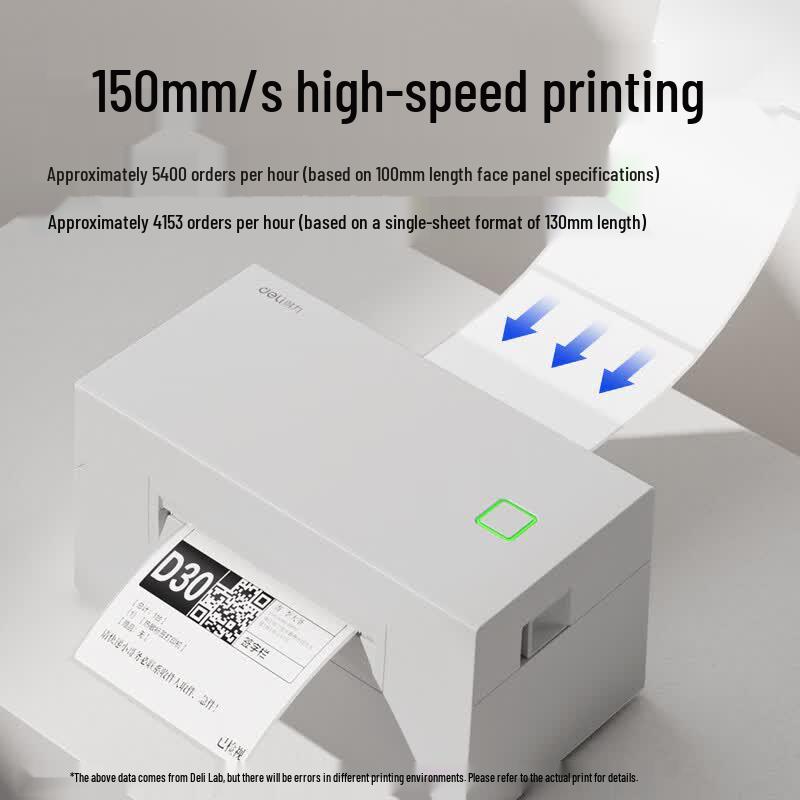 Deli GE389 Thermal Label Printer CN plug (adapter included)