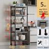 Multi-layer Floor-standing Kitchen Storage Rack for Pots and Microwave Oven