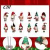 Wooden Soldier Hanging Decorations 12/24/36Pcs Nutcracker Gnome Ornament Set for Christmas Tree, Retro Party Home Decor, Reusable Xmas Display Pieces