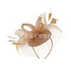 New European and American Bridal Feather Mesh Hair Accessories Hemp Yarn Headgear Retro Fashion Elegant Top Hat