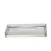 Rechteckiges Metall Glas Schminktablett Modernes Minimalistisches Design Badezimmer Büro Schlafzimmer Organizer Dekorative Aufbewahrung 9x5 Zoll