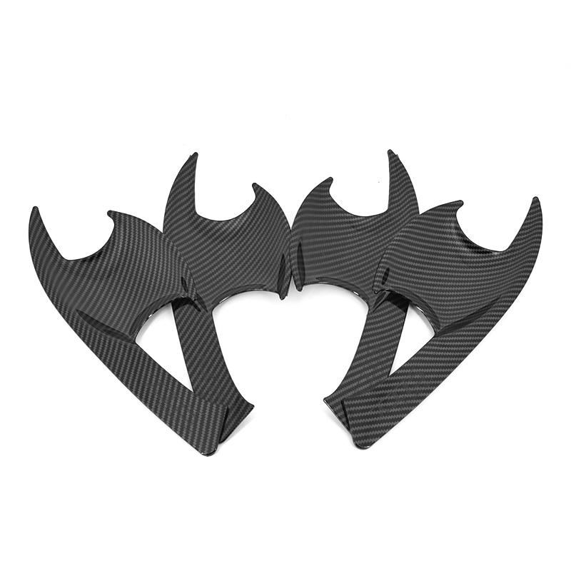 For Honda CITY 2015- Black Carbon Fiber Pattern Car Door Handle Bowl Cover Bezel Trim 2016 2017 2018