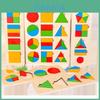 Educational Wooden Geometric Puzzle For Preschool Kids Fine Motor Skills
