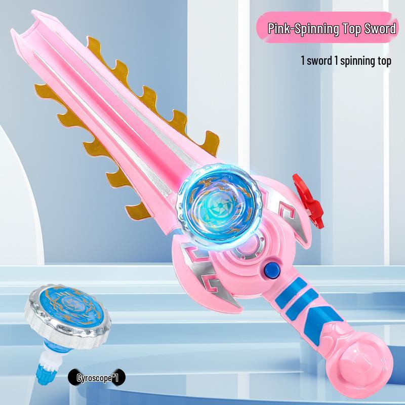 Night Market Luminous Spinning Top Sword - Traditional Battle Burst Toy for Boys