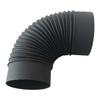 90° Elbow Pipe Stainless Steel For Flexible Fireplace Setup Scalable Flexible Ventilation Tube For Kitchen Extractor