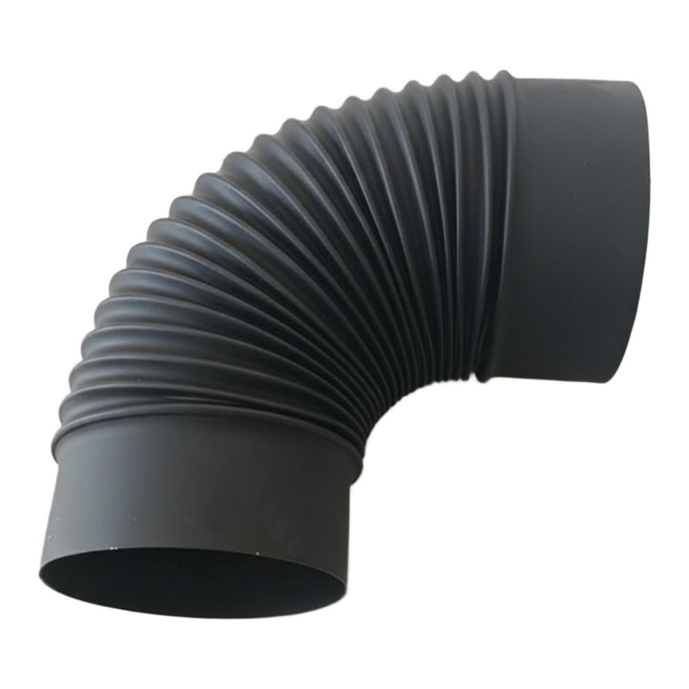 90° Elbow Pipe Stainless Steel For Flexible Fireplace Setup Scalable Flexible Ventilation Tube For Kitchen Extractor