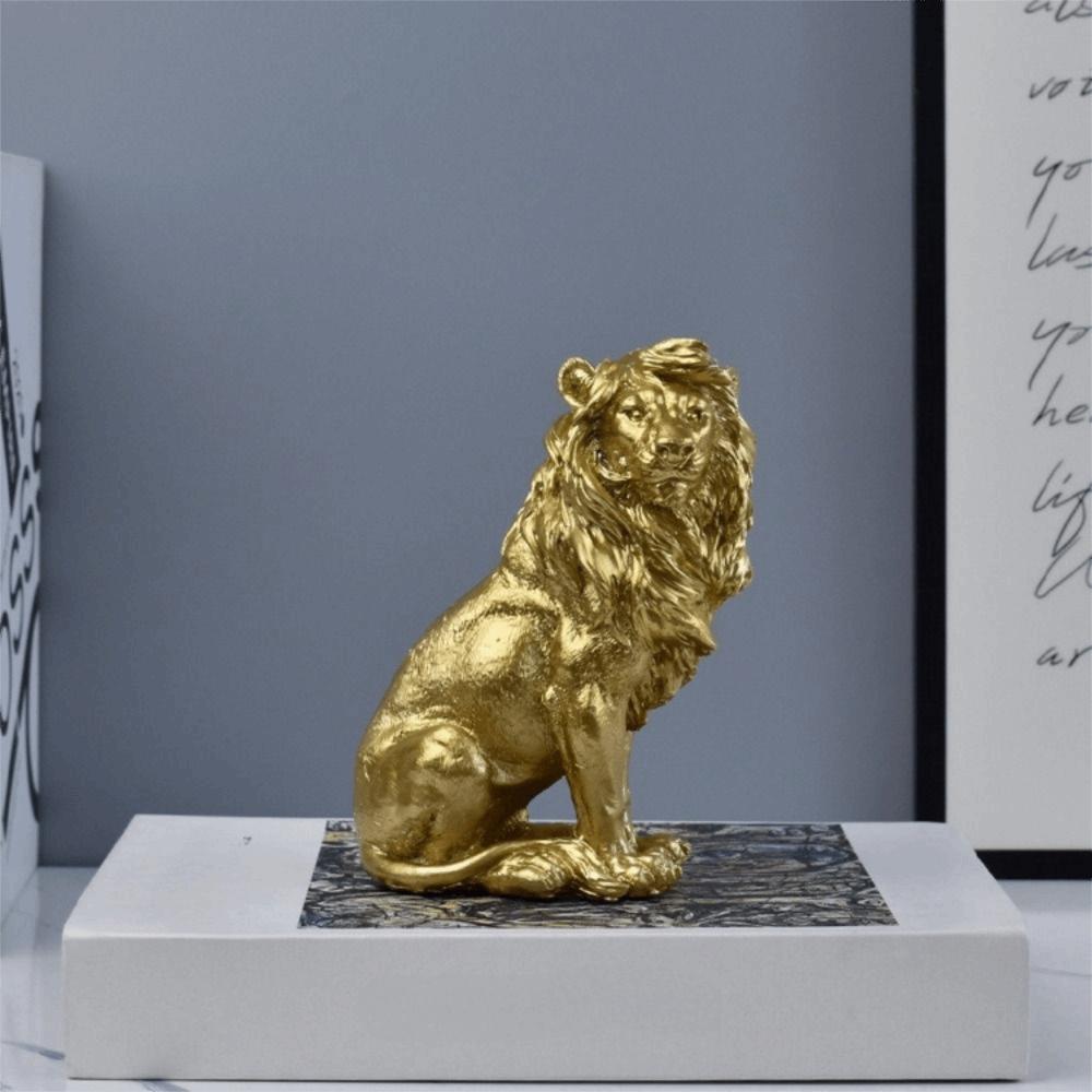 Retro Löwenstatue Luxus Miniatur Figur Skulptur Tierornament Wohnzimmer