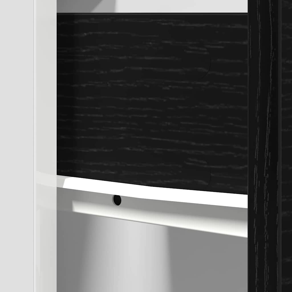 Hanging Cabinet with Shelf Black Oak Effect 50 x 46 x 81.5 cm