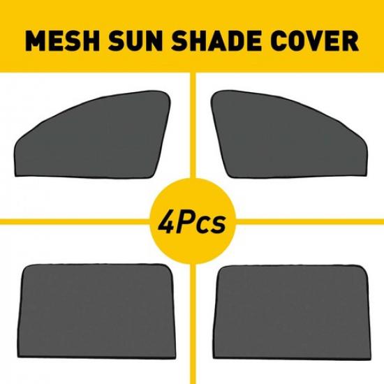 4X Magnetic Car Side Window Sun Shade Cover Mesh Shield UV Protection Black Dark