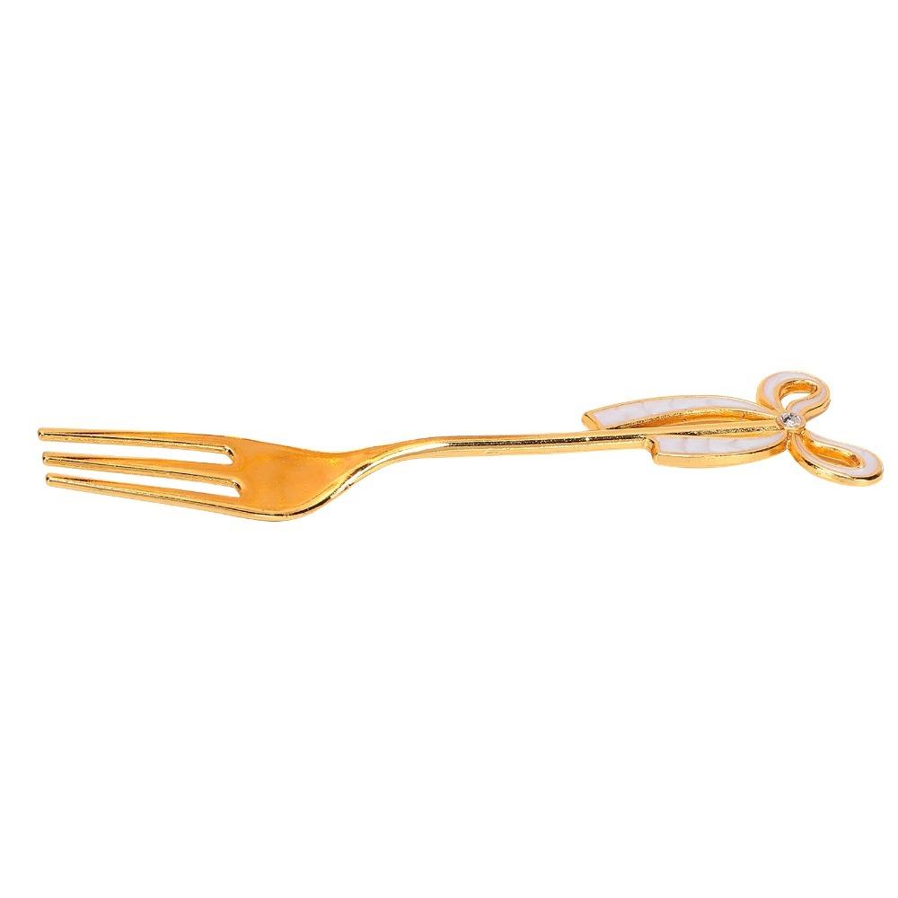 7pcs Swan Base Holder Dessert Spoon Set Gold Fruit Spoon Set Coffee Spoon Set For Coffee