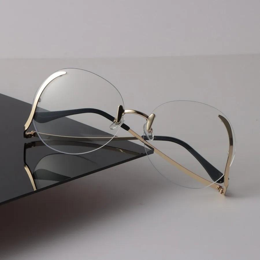 Luksusowe Okrągłe Okulary Przeciwsłoneczne Damskie Męskie Cool Markowe Projektanckie Lustrzane Okulary Przeciwsłoneczne Damskie Męskie Bezramkowe