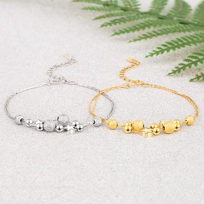 Silverpläterat Armband Dam Koreansk Version Litet Fräscht Stjärna Temperament Litterär Kwai Nätröd Stil Enkla Hand Smycken