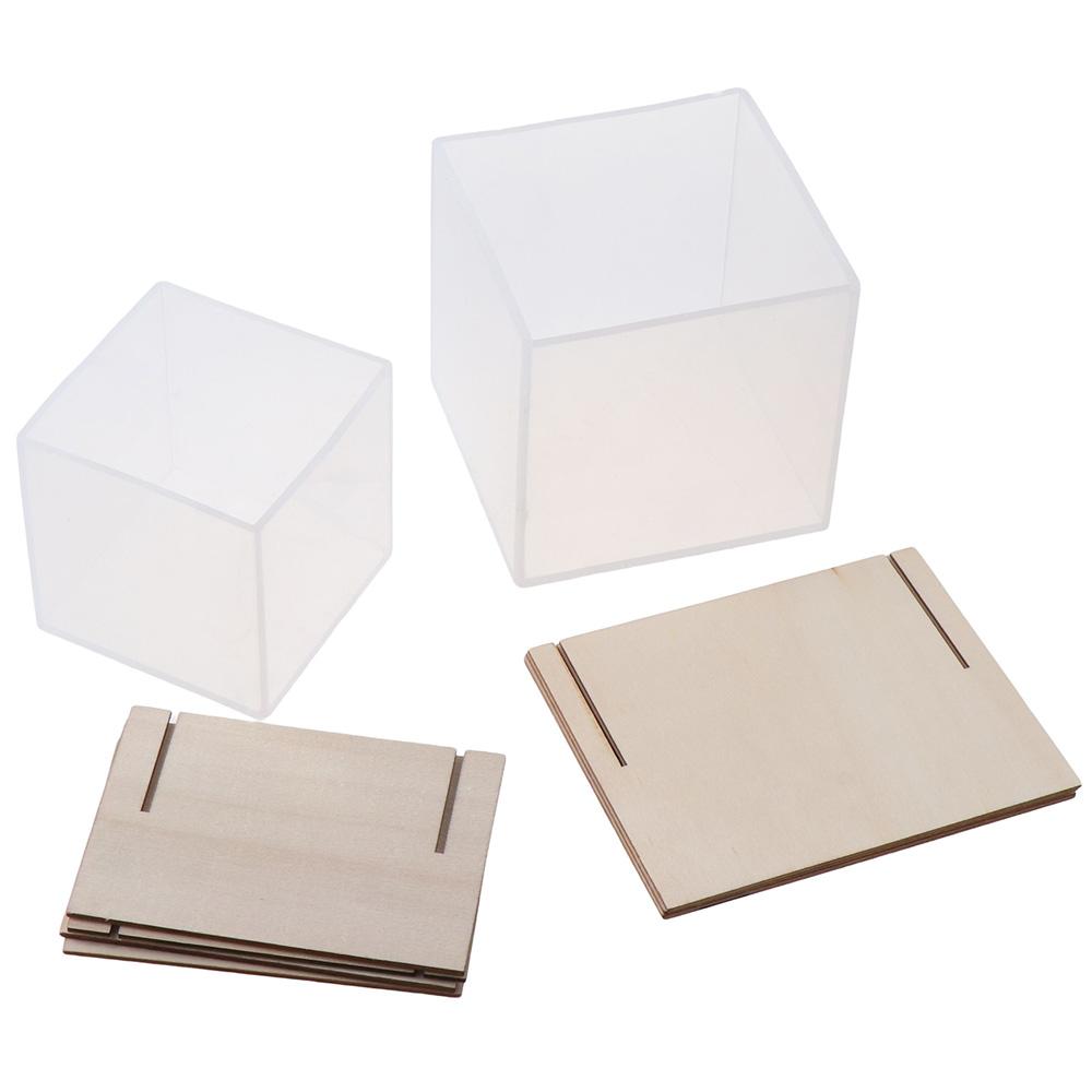 

4-дюймовая квадратная силиконовая форма 3-дюймовая большая декоративная глубокая форма для литья смолы