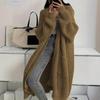 Temperament Long Over-the-knee Sweater Cardigan Women's Autumn and Winter New Lazy Wind Loose Thickened Knitted Jacket Women's Tide