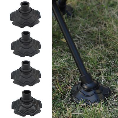 4PCS Outdoor Camping Moon Chair Foot Covers Anti-Slip and Anti-Sink Rotatable Foot Pads Camping Accessories
