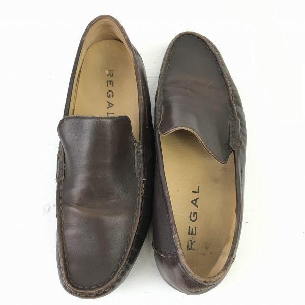 Regal Leather Slip On 24 Dark Brown Loafer Moccasin Dress Shoes Business(USED)