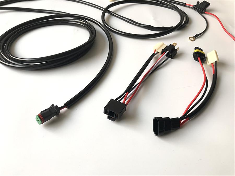 Professioneller 12V Einzelauto LED Lichtbalken Kabelbaum Hi/Lo Beam 9005 H4