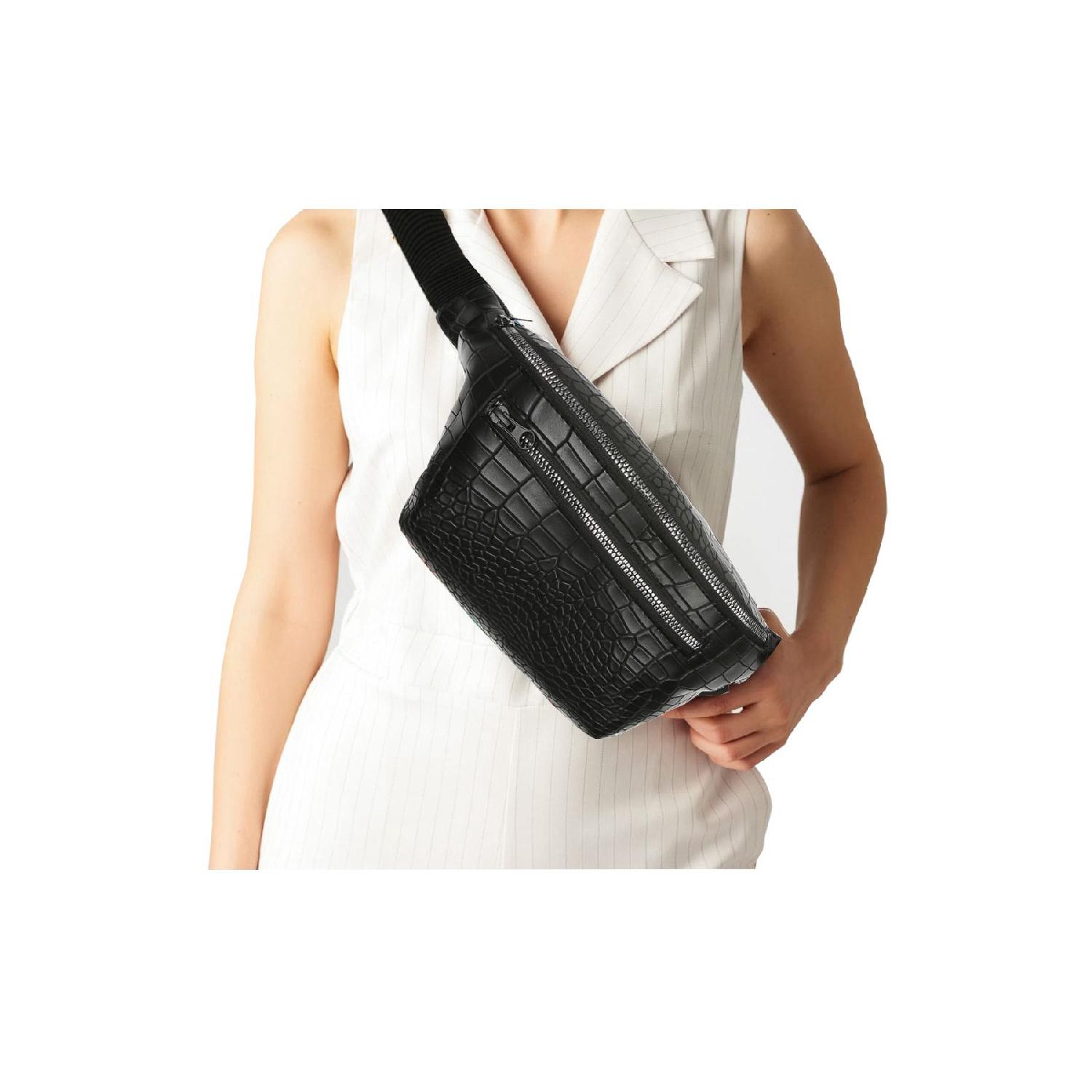 

Cross Shoulder Strap And Waist Bag Black чёрный