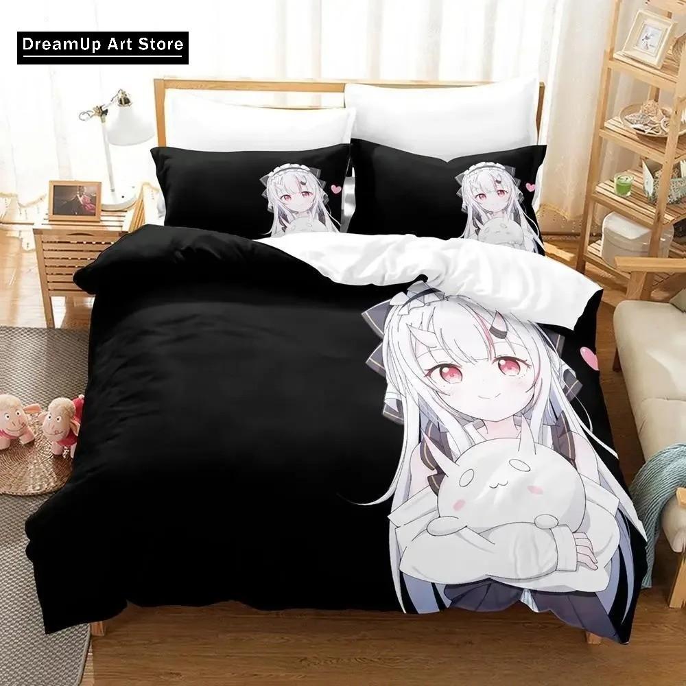 3D Print Fashion Kawaii Nakiri Ayame Bedding Set Boys Girls Twin Queen Full Size Duvet Cover Pillowcase Bed Adult Bedroom