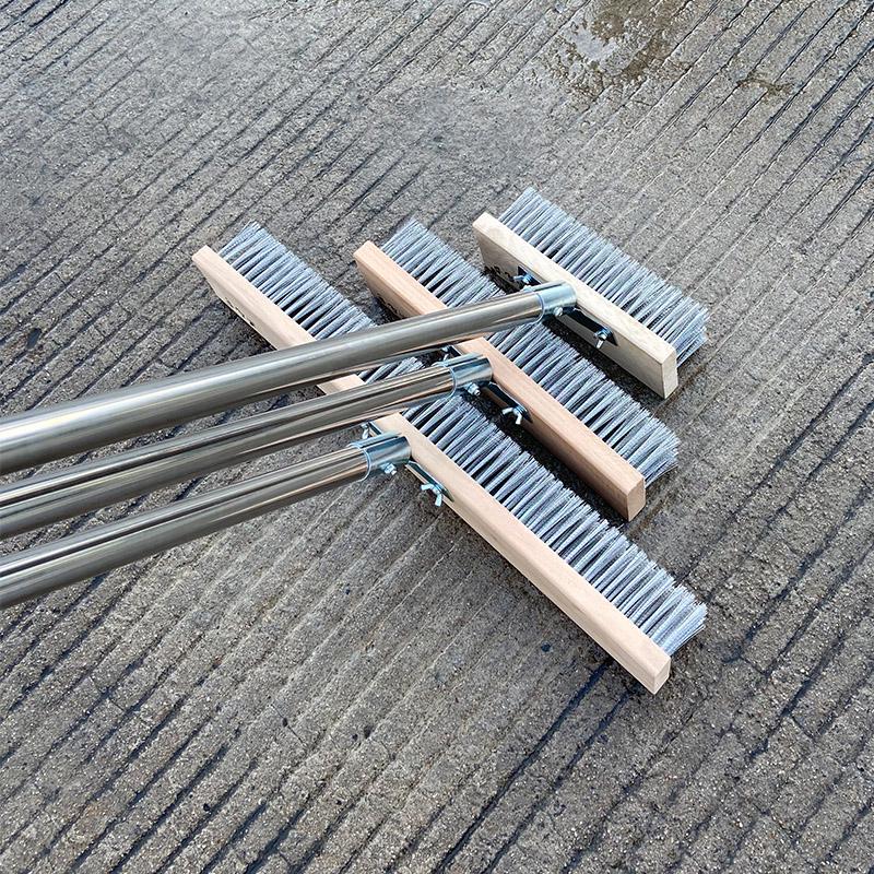 Stainless Steel Long-Handled Moss Removal Floor Brush