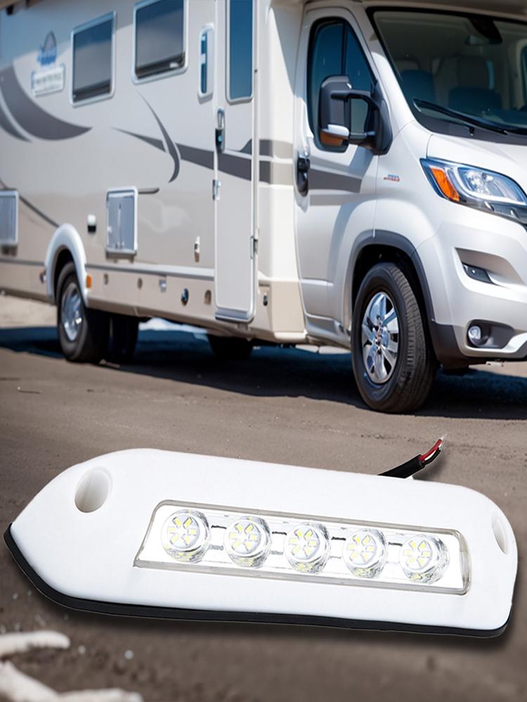 12V RV Van Camper Exterior Lamp 10LED RV LED Awning Porch Light 6000K Waterproof RV Outdoor Porch Light Universal RV Accessories