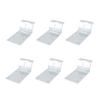 6PCS T Post Mounting Brackets Iron Multifunctional 3 Inch Mailbox T Post Fence Brackets for