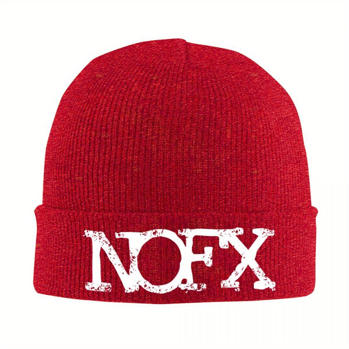 Панк-группа NOFX Вязаные шапки Женские Мужские Бини Осенняя Зимняя Шапка Акриловая Рок Теплые Шапки