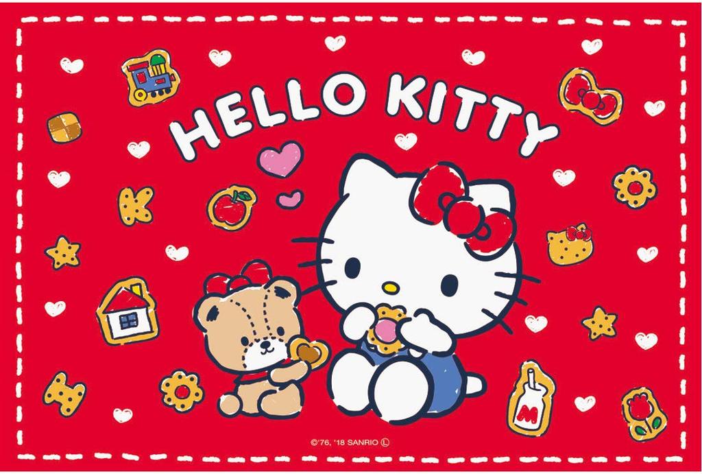 Skater Picnic Hello Kitty VS1 Sheet, Small, Cookies, Sanrio, 60x90cm,