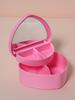 Lovely Heart-Shaped 2-Tier Cosmetic Organizer with Mirror