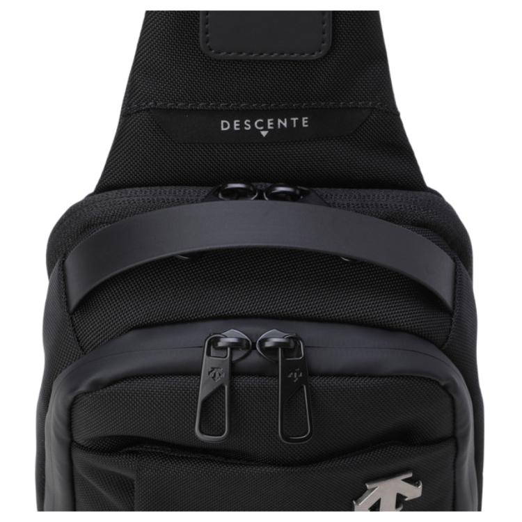 New DESCENTE Nylon Sling Bag Medium Men's Black SQ323UBG72
