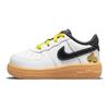 Nike נעלי תינוקות Force 1 LV8 TD Go The Extra Smile לבן צהוב-Strike Gum-חום בהיר DO5863-100
