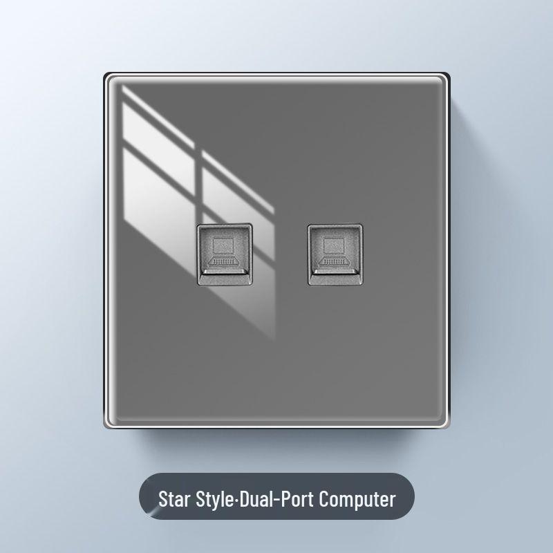 Star Series Glossy 86 Type Dual-Control Switch Socket Set