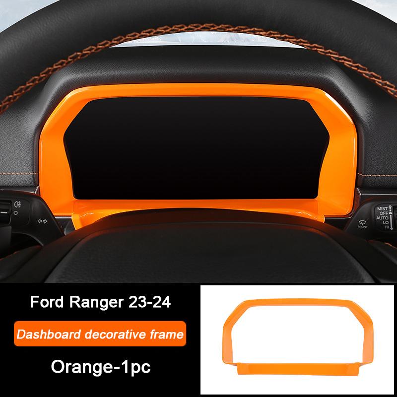 Orange Car Central Gear Shift Panel Rear Air Outlet Frame Door Trim Strip For Ford Ranger Raptor Wildtrak T9   2024 2025