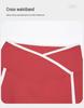 Color-Block Yoga-Shorts mit überkreuztem Bund - Hüfthebende Passform für Laufen & Fitness