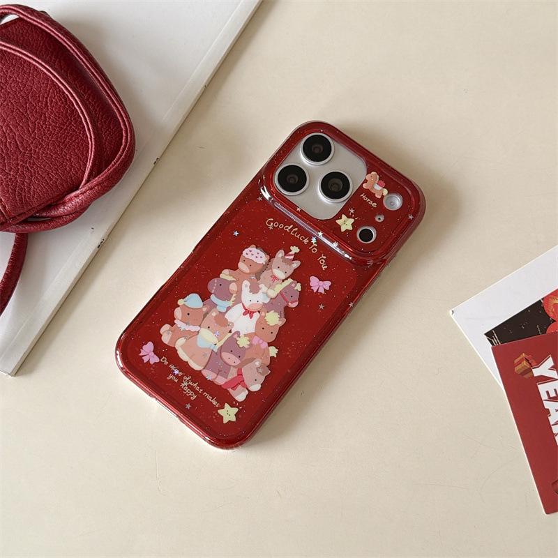 

Cute Stackable Little Horse iPhone Case: Compatible with iPhone 17, 16 Pro Max, 15, and 14 - High-End New Style. iPhone 16 Pro