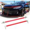2PCS 8"-11" Adjustable Front Bumper Lip Splitter Diffuser Strut Rod Universal Bumper Lip Support Rods Compatible With Most Car Vehicles (Red)