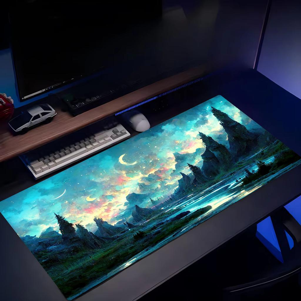 XXL Fantasy landscape carpet large mouse pad MM game table mat accessories suitable for players gaming office non-slip