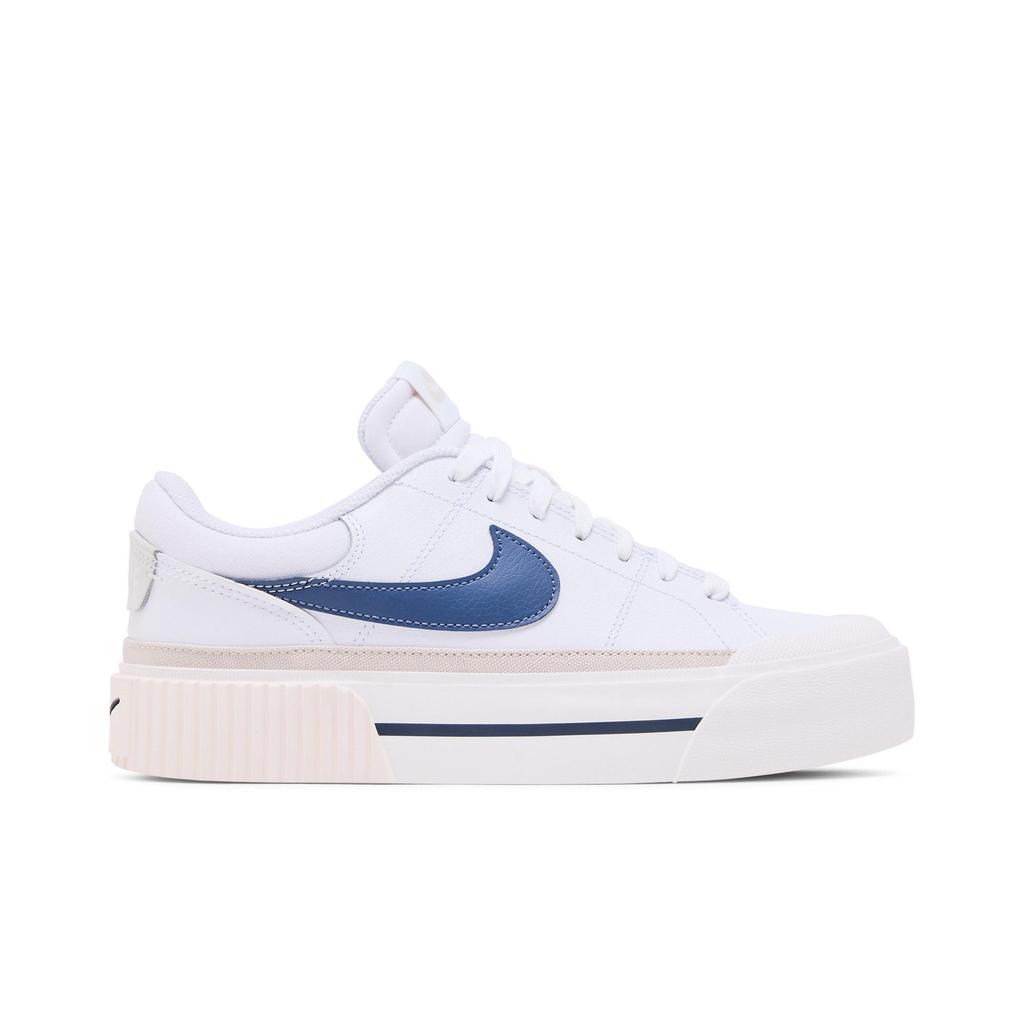 Nike Womens Court Legacy Lift 'White Diffused Blue' (women's sizes) White / Light Orewood Brown / Sail / Diffused Blue Skateboard Shoes DM7590 104