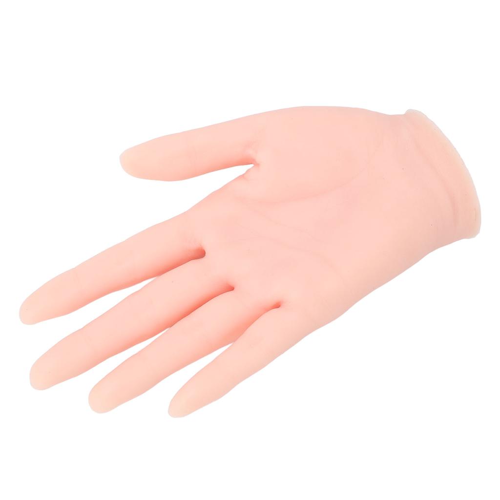 Nail Art Practice Hand High Simulation Flexible Silicone Nail Practice Training Mannequin Hand for Ring Bracelet