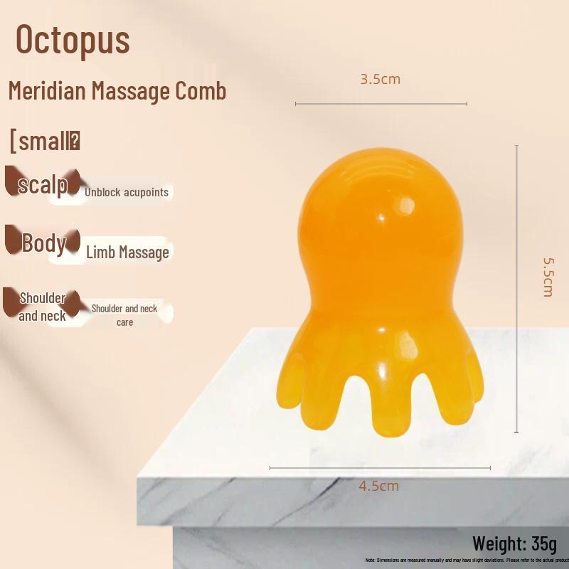 Octopus Resin Meridian Massage Comb - Traditional Chinese Medicine Scalp & Health Tool